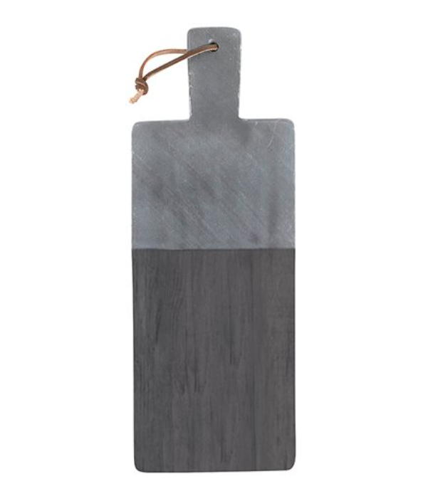Black Marble and Wood Charcuterie Board