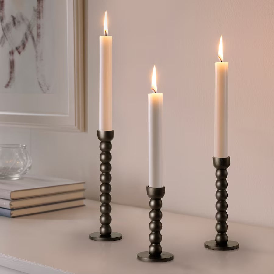 Black Bubble Candlestick Holder