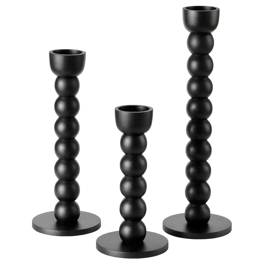 Black Bubble Candlestick Holder