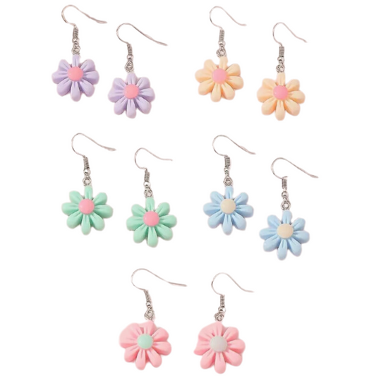 Colorful Flower Drop Earrings