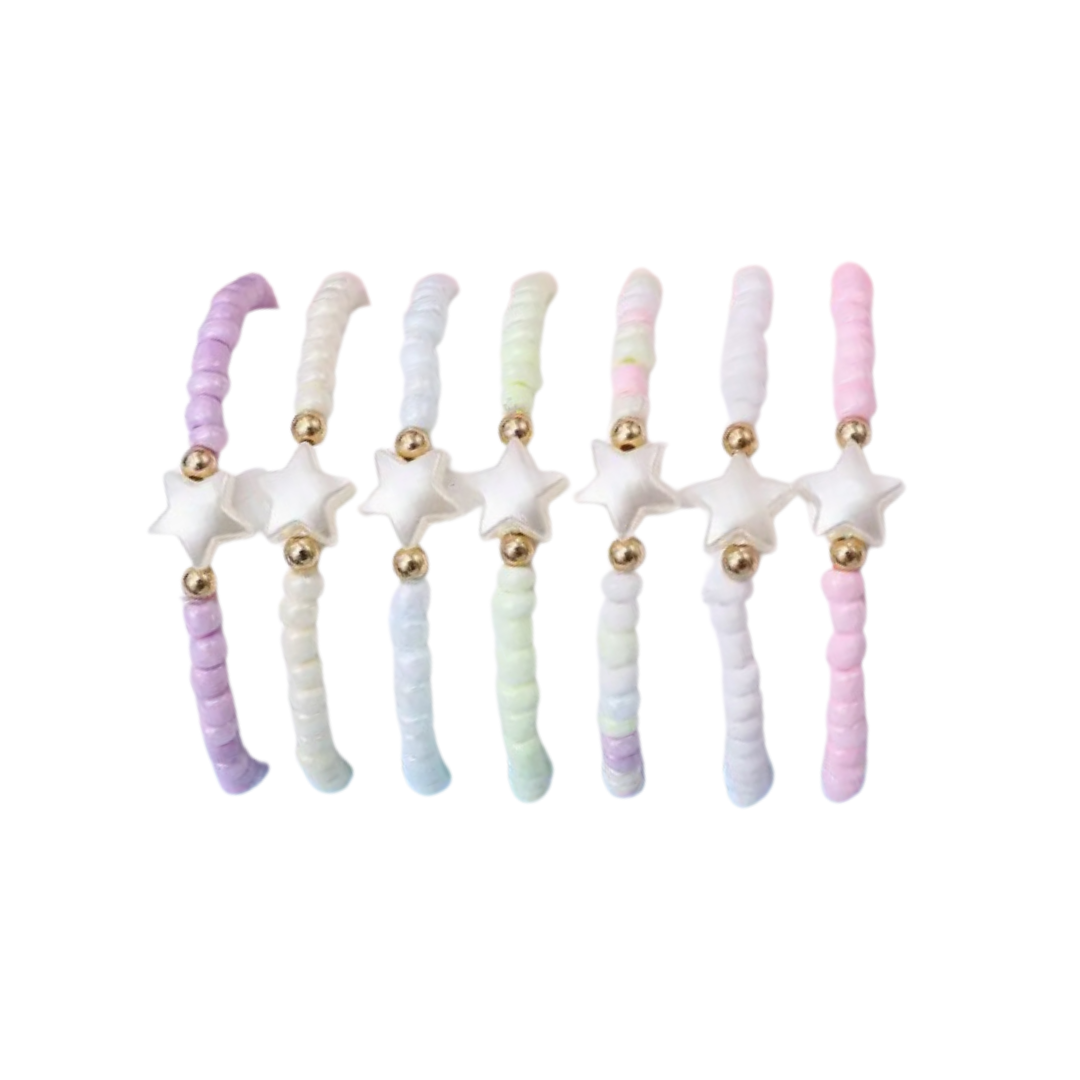 Pastel Star Beaded Bracelet