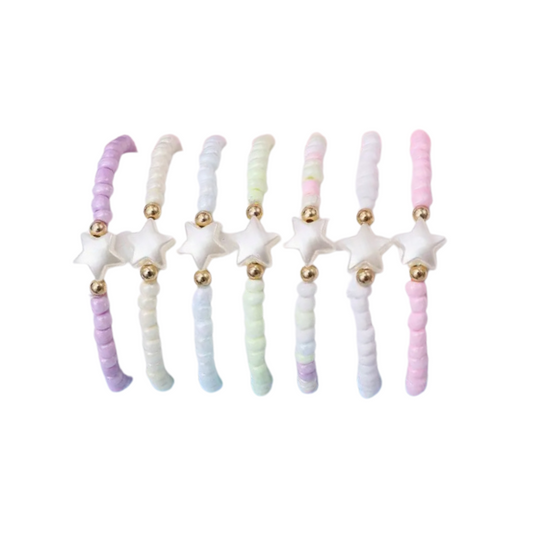 Pastel Star Beaded Bracelet