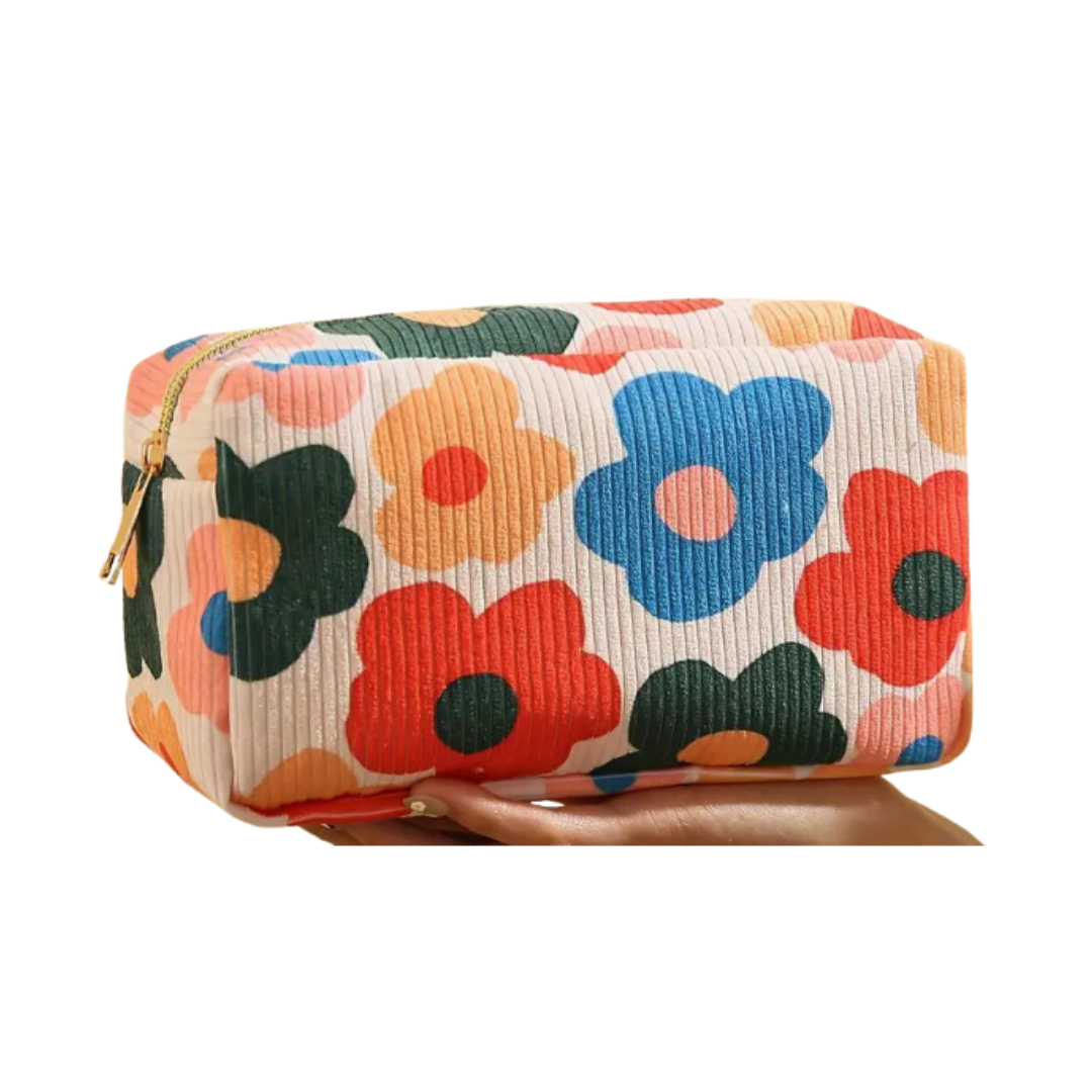 Colorful Floral Zipper Pouch