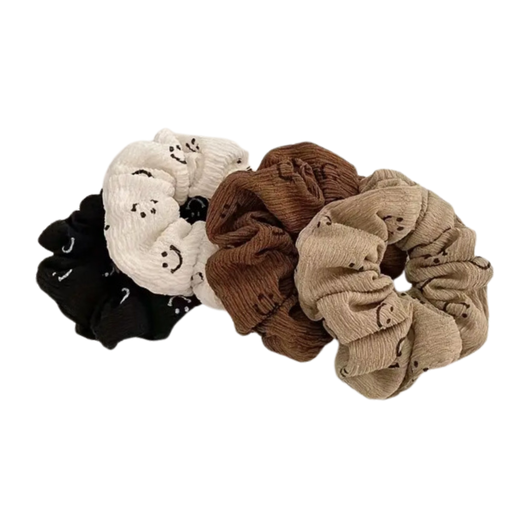 Corduroy Smiley Scrunchie