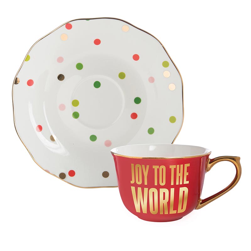 Joy to the World Tea Cup Set