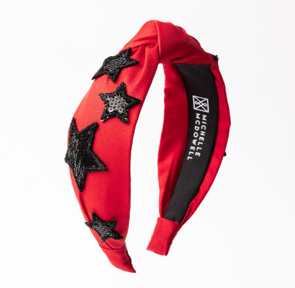 Red & Black Star Headband