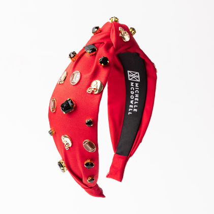 Red & Black Victory Football Headband