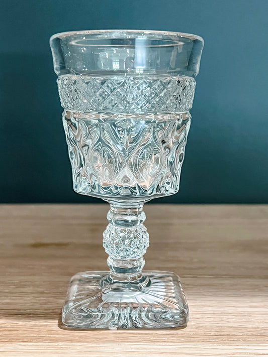 Antique Clear Glass Liquor Cup